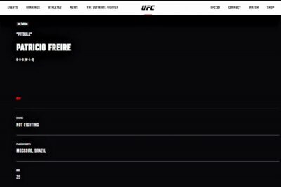 【UFC, Bellator & DREAM】パトリシオ&フレイレ、MVPらの名前がUFC公式サイトに記載!! カンセコも