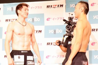 【RIZIN48】計量終了　RIZIN新戦力が早くも躍動、井上直樹×キム・スーチョルが異例のフェイスオフ