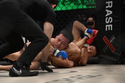 【Pancrase350】流れるようなグラウンド技術。ナカガワがバックからの腕十字で渡邉を仕留める