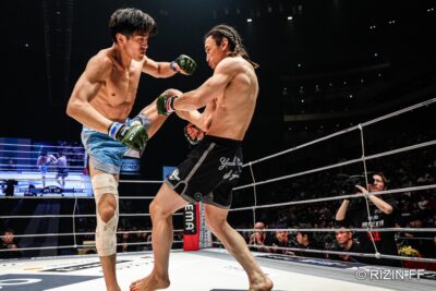 【RIZIN DECADE】桜庭大世、蹴り足を取られた状態からの左ストレート→パウンドアウトで衝撃の秒殺勝利