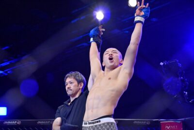 【Pancrase350】柳川が初回に名田をパウンドアウト。フェザー級KOP決定戦の勝者へ挑戦をアピール