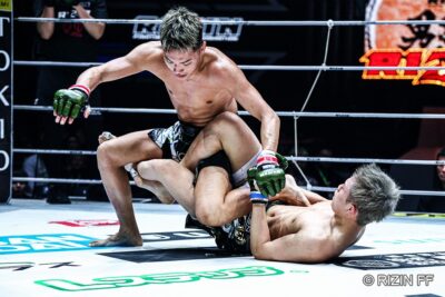 【RIZIN OTOKOMATSURI】高木の組みを切り返し、寝技の強さを見せた秋元が復帰戦を勝利で飾る 【RIZIN OTOKOMATSURI】高木の組みを切り返し、寝技の強さを見せた秋元が復帰戦を勝利で飾る