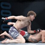 【Shooto2025#04】剛腕! 夜叉坊の左ミドル&左ストレートに耐え、青井が左フック&右で沈める