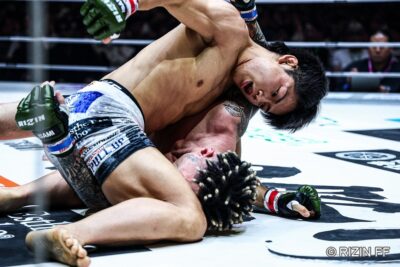 【RIZIN OTOKOMATSURI】MMAデビュー戦の篠塚をパウンドアウトしたヒロヤがフライ級GP出場をアピール 【RIZIN OTOKOMATSURI】MMAデビュー戦の篠塚をパウンドアウトしたヒロヤがフライ級GP出場をアピール