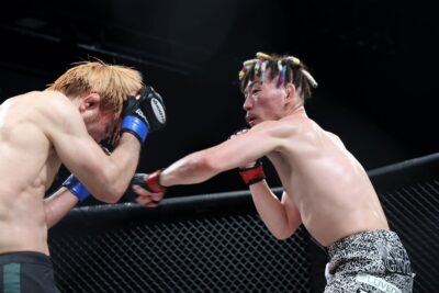 【Shooto2025#04】左ジャブ&右カーフで圧倒。バンタム級転向の堀内がライダーをユナニマス判定で下す 【Shooto2025#04】左ジャブ&右カーフで圧倒。バンタム級転向の堀内がライダーをユナニマス判定で下す