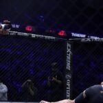 【Black Combat14】大乱戦の打ち合いは、イ・ドギョムがボディへの右回転蹴りでシン・スンミンをKO
