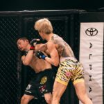 【TORAO35】6連続KO勝ち! ボディへのヒザ蹴りを効かせた宮口が左ハイ→右ストレートで野尻を沈める