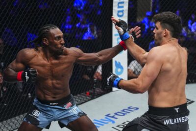 【PFL WT2025#04】1R劣勢のデイヴィスが一撃でウィルキンソンをKO。準決勝はコーリーと激突 【PFL WT2025#04】1R劣勢のデイヴィスが一撃でウィルキンソンをKO。準決勝はコーリーと激突