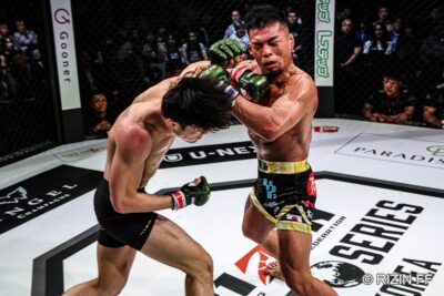 【RIZIN WS01】1Rは組みで優位に立った武田光司だが、2Rにジ・ヒョクミンのヒザ蹴り＆パンチに沈む