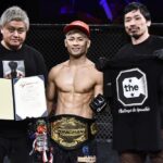 【Grachan74】バックコントロールから立ち上がった御代川を連打でストップ。小田が王座統一=正規王者に
