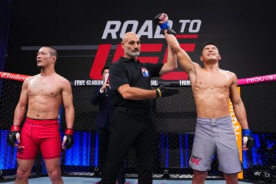 【Road to UFC S04 Ep02】青井がユン・チャンミンに判定負け。初日のトーナメント戦、日本人は1勝3敗に 【Road to UFC S04 Ep02】青井がユン・チャンミンに判定負け。初日のトーナメント戦、日本人は1勝3敗に