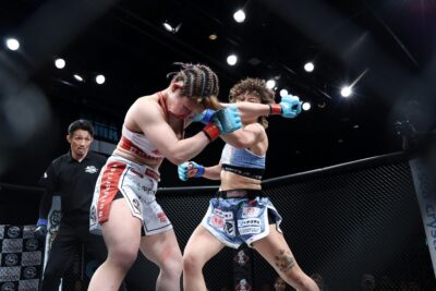 【Shooto2025#04】理想のMMAストライカーへ。erikaが村上のTD&寝技を防ぎ、殴り続けて判定勝ち 【Shooto2025#04】理想のMMAストライカーへ。erikaが村上のTD&寝技を防ぎ、殴り続けて判定勝ち