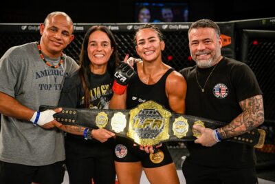 【LFA211】慌てずTD→コントロールのビア・メスキータが、パウンドアウトでLFA女子バンタム級王者に 【LFA211】慌てずTD→コントロールのビア・メスキータが、パウンドアウトでLFA女子バンタム級王者に