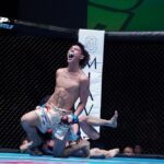 【DEEP Osaka Impact2025#02】濱口がボディへの右スピニングバックキックから神酒をパウンドアウト