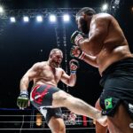 【SUPER RIZIN04】開始早々にローを効かせたサモチュク。アウグストからダウンも奪いヘビー級GP決勝へ