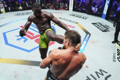 【PFL WT2025#10】お見事! 上中下に蹴りを散らすエドワーズがロスタを左ハイでKOし、ミドル級WTを制す 【PFL WT2025#10】お見事! 上中下に蹴りを散らすエドワーズがロスタを左ハイでKOし、ミドル級WTを制す