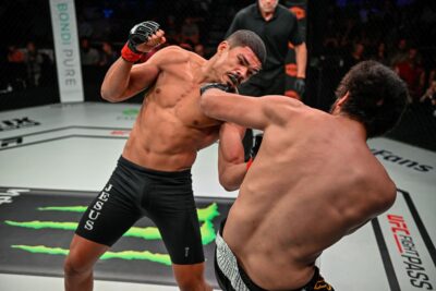 【LFA214】ライトヘビー級王座決定戦も1分03秒決着。フェルナンドがラトゥの腹を抉り、二階級制覇