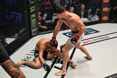 【LFA217】TD&コントロール、細かいパンチから一転、足を止めての打ち合いでマッキーがノブレをKO