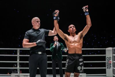 【ONE FN35】MMA初陣=タイ・ルオトロ、予想外の激闘。強さを見せたエイドリアン・リーを絞め落とす