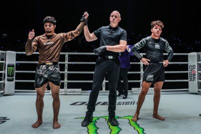 【ONE FN36】立ちレス中心、TD狙いと飛びつきガードも寝技にならずホカゲがグランゾットに3-0勝利