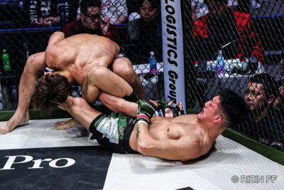 【RIZIN LANDMARK12】安井が打撃でリーチ差を生かすも、バック&腕を狙い続けた鹿志村が接戦を制す