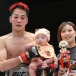 【DEEP128】死闘! 両者グラつく打撃戦から神田の寝技を凌ぎ、大原が連打でTKO勝ち。暫定のベルトを巻く