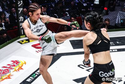 【RIZIN LANDMARK12】カウンター＆ヒジ・ヒザが冴えたケイト、タフなボミから判定勝利を収める