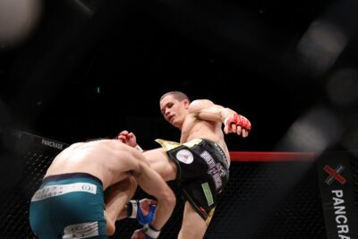 【Pancrase358】山崎は初黒星。左ボディ、左フックでダメージを与えたリベイロが左ミドルでKO
