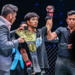 【ONE173】自分に打ち勝った――若松がパシオをガブりからのヒザ連打でパシオをストップ&王座防衛 【ONE173】自分に打ち勝った――若松がパシオをガブりからのヒザ連打でパシオをストップ&王座防衛