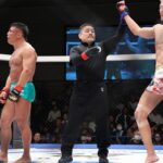 【DEEP128】山田が北岡のギロチンをかわし、右ストレートをコツコツと当て続けてフルマーク判定勝ち