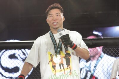 【Shooto2025#10】6年8カ月振りの修斗で判定勝ちの中村優作が、田中路教にエール&新井丈戦をアピール
