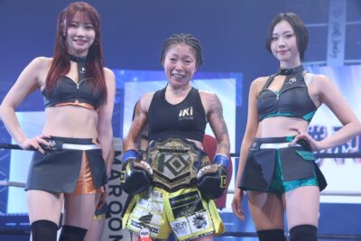【KNOCK OUT60】パンチで前に出続けた山田がKihoに判定で競り勝ってBLACK女子アトム級王座奪取