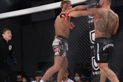 【DEEP129】相本宗輝の強打が炸裂！GP準優勝・高橋遼伍を右フックでなぎ倒す