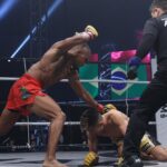 【KNOCK OUT60】モタが有川との高速カウンター合戦をKOで制し、UNLIMITEDフェザー級のベルトを獲得