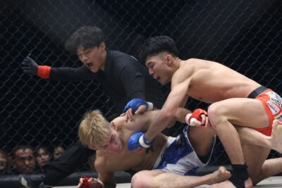 【Pancrase360】アマ&プロ通じて三度目の正直! 田嶋が井村を右ストレートで沈めてベルト奪取