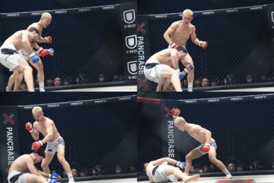 【Pancrase360】栁川の右が炸裂！キルギスの脅威＝カリベクに衝撃の失神KO勝ちでフェザー級王座戴冠