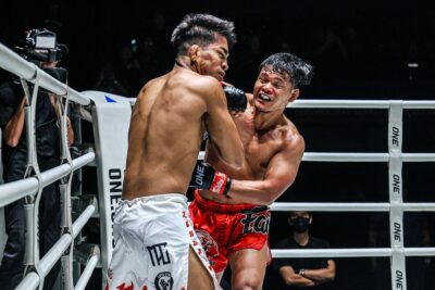 【ONE FN39】軽快な動きのアウレリオを左で粉砕。2度ダウンを奪ったブーミナアンが最後は右で仕留める