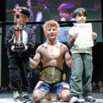 【Grachan80】激しい打撃の応酬&組みの攻防の末、小田魁人が小林大介に右を打ち込みパウンドアウト