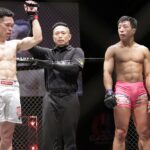 【Gladiator034】TDを奪ったキム・ウンソンがケージを掴んで鉄槌→上田祐起が左目負傷で、反則勝ちに……