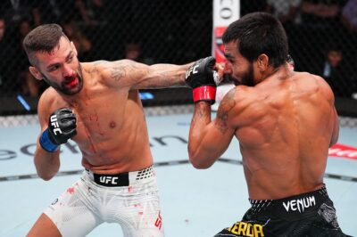 【UFN269】ソサがラセルダにTD＆トップキープを許さず。近距離のヒジを有効活用して判定勝ち