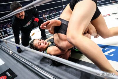 【RIZIN52】右を被弾し、小外を返されたNOELがマルセロチン&ステップオーバーでイ・ボミから一本勝ち