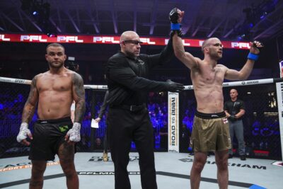 【PFL2026#03】1Rにヒジでダウンを奪われたカートライト、2・3Rはベゴッソを組みで圧倒して判定勝利