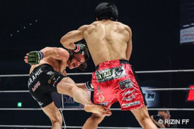 【RIZIN52】打撃の散らしが冴えたララミーが征矢をパウンドアウト。扇久保博正とのタイトル戦をアピール