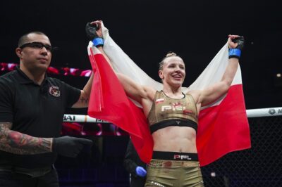 【PFL2026#04】渡辺、苦しい敗北。ヴィシニエフスカのヒジ連打で顔面から大流血→レフェリーストップに