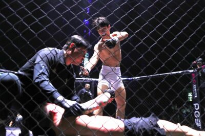 Overlooked【Black Combat BnD Black Cup】ヒョクミン、強烈なパウンドでペレイラを沈め公開ナンパ
