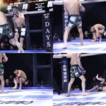 【DEEP131】鹿志村がローのカットで平松の足を破壊→TKOでバンタム級暫定王座戴冠「これも技術のうち」