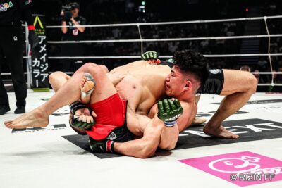 【RIZIN53】3度ローブローを受けるも距離をつくり続けた中川。後ろ三角から攻めてウィルキンスに判定勝ち