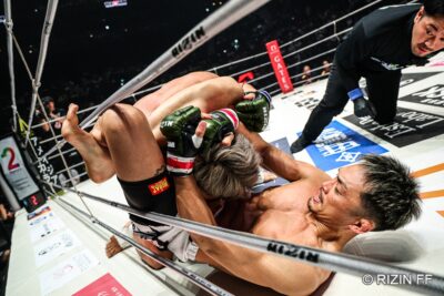 【RIZIN53】ダイキ・ライトイヤーが梅野源治に下から三角絞めで一本勝ち「神戸最高！やばいやろ！」