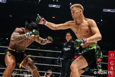 【RIZIN53】右ストレート&ヒザでカイウェンに距離を詰めさせず。右でKOした高木が超RIZIN出場アピール
