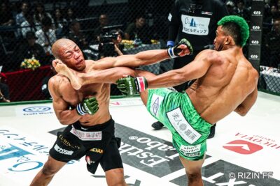 【RIZIN LANDMARK14】大晦日、左ハイで敗れたベイノアが――左ハイで芳賀ビラルから失神KO勝ち